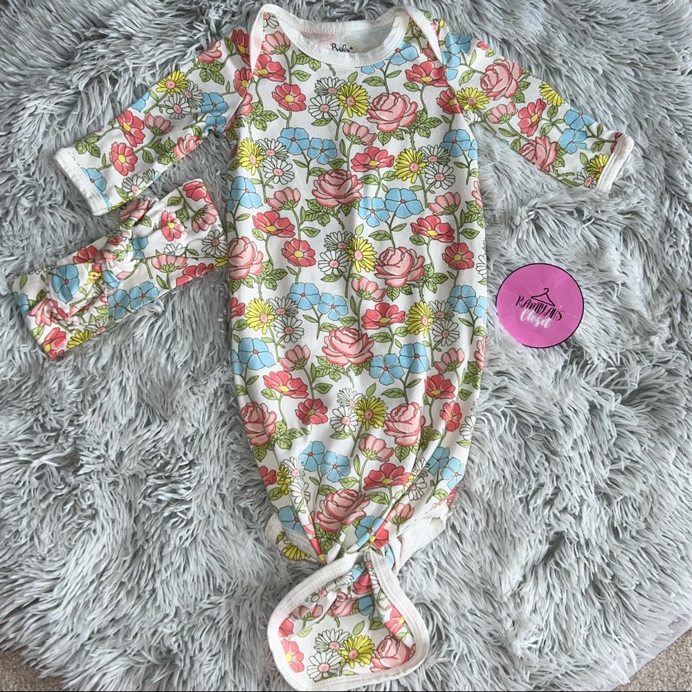 3M Baby Essentials Knot Gown & Matching Bow